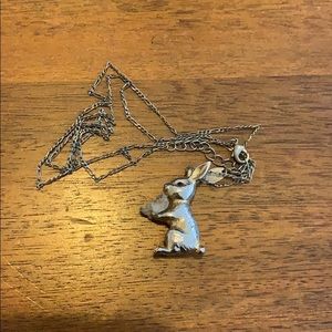 Gold plated rabbit pendant
